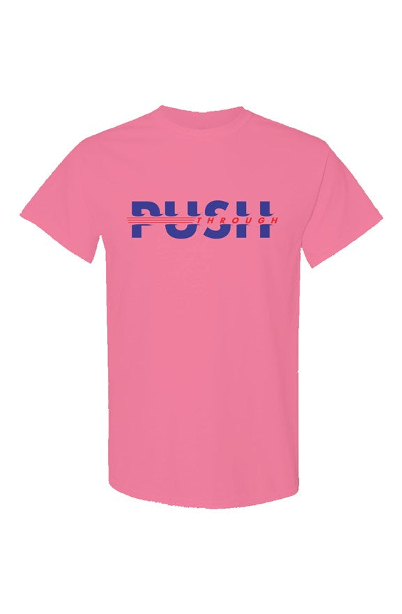 Push Through_PinkDKBLRED_Neon Tee
