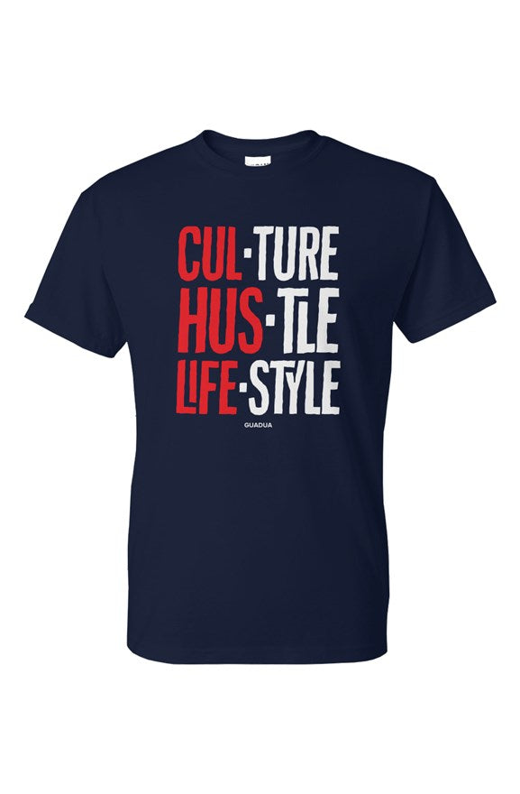 Cul•ture Hus•tle Life•style Tee - Navy Blue